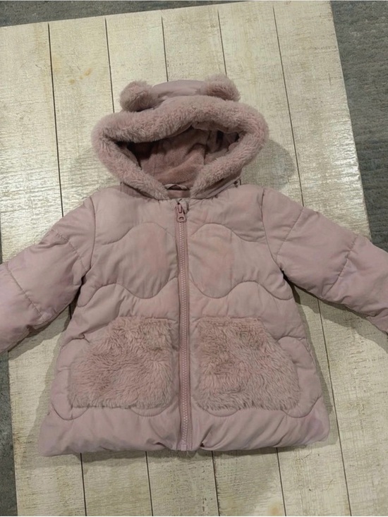 Rokka & Rolla Other - Toddler Plush-Trim Pink Hooded Puffer Coat